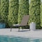 Flash Furniture Black/Brown Adjustable Chaise Lounge JJ-LC326-BLK-BR-GG - alternate 1